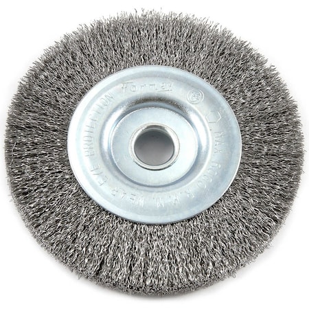 Forney Wire Wheel Crimped, 4 in x .008 in x 1/2 in Arbor 72744